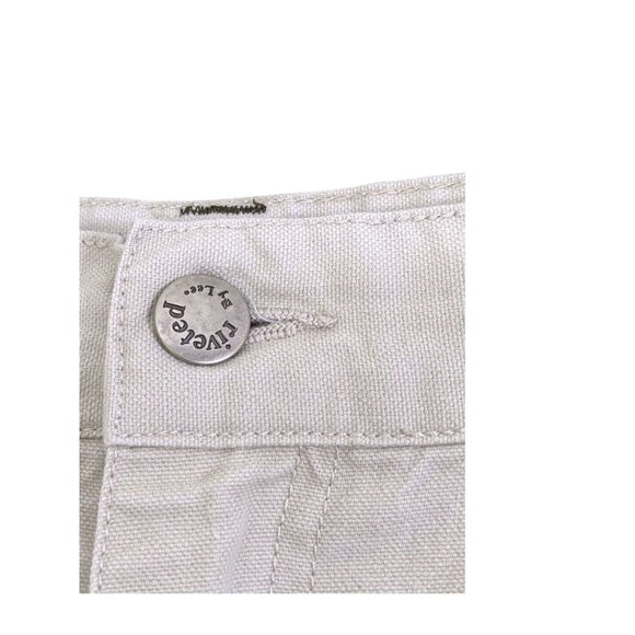 Vintage Riveted By Lee Womens Mom Jean Cargo Shorts Beige Size 22WM 5 In Inseam - Picture 4 of 7